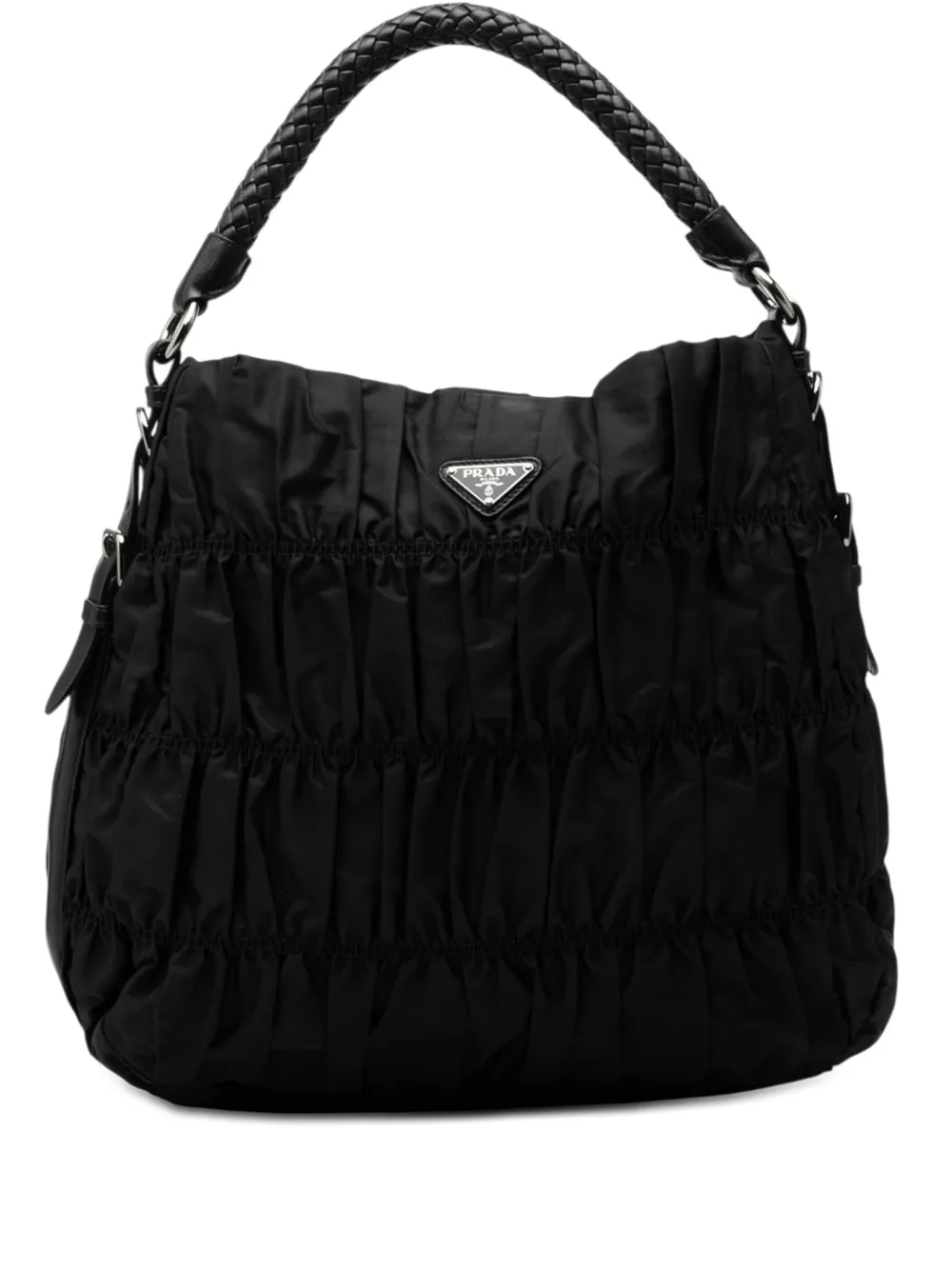 Prada Pre-Owned 2013-2026 Tessuto Gaufre satchel - Schwarz