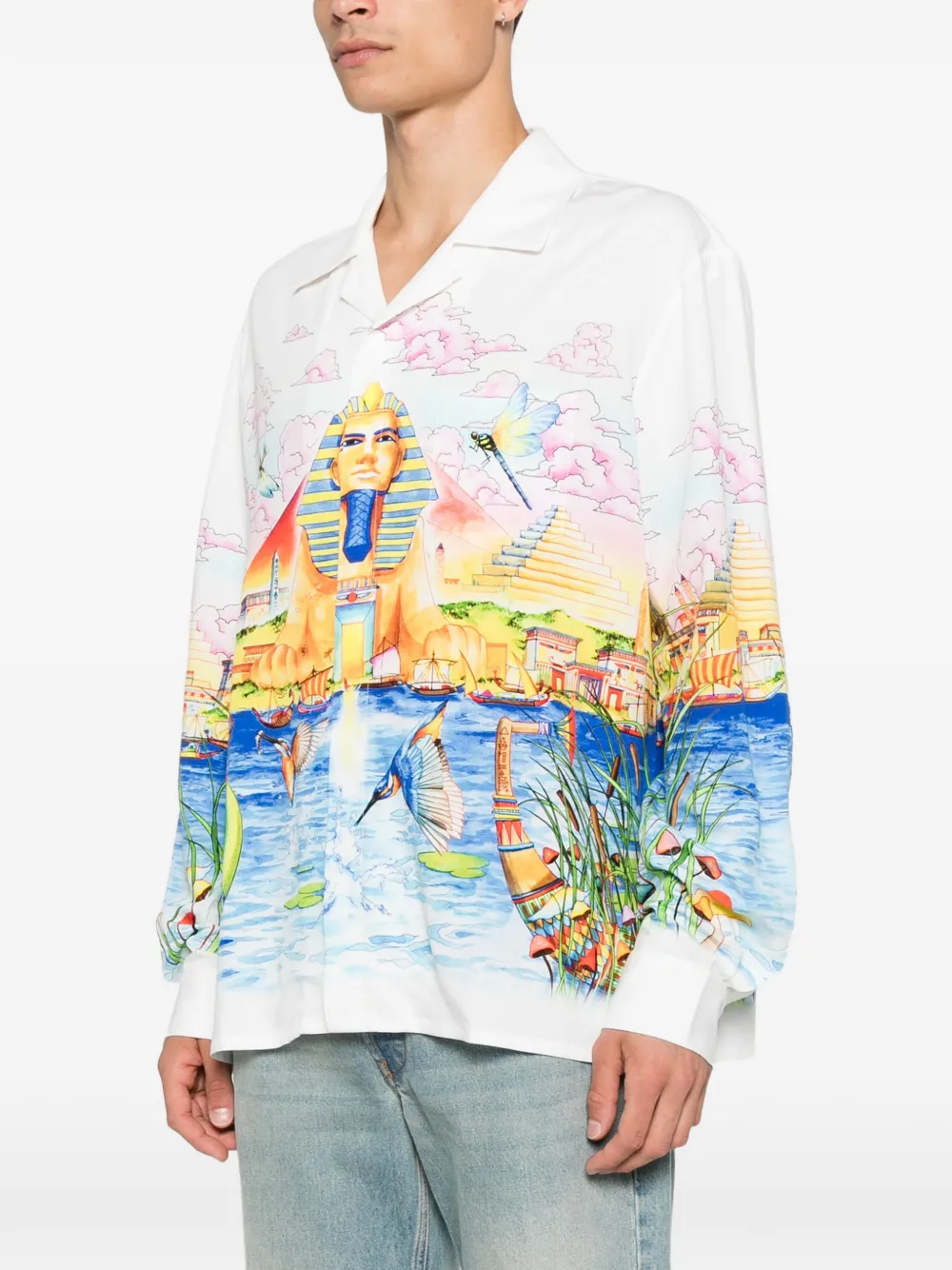 Casablanca Overhemd met print Wit