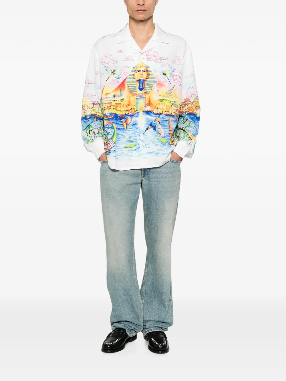Casablanca Overhemd met print Wit
