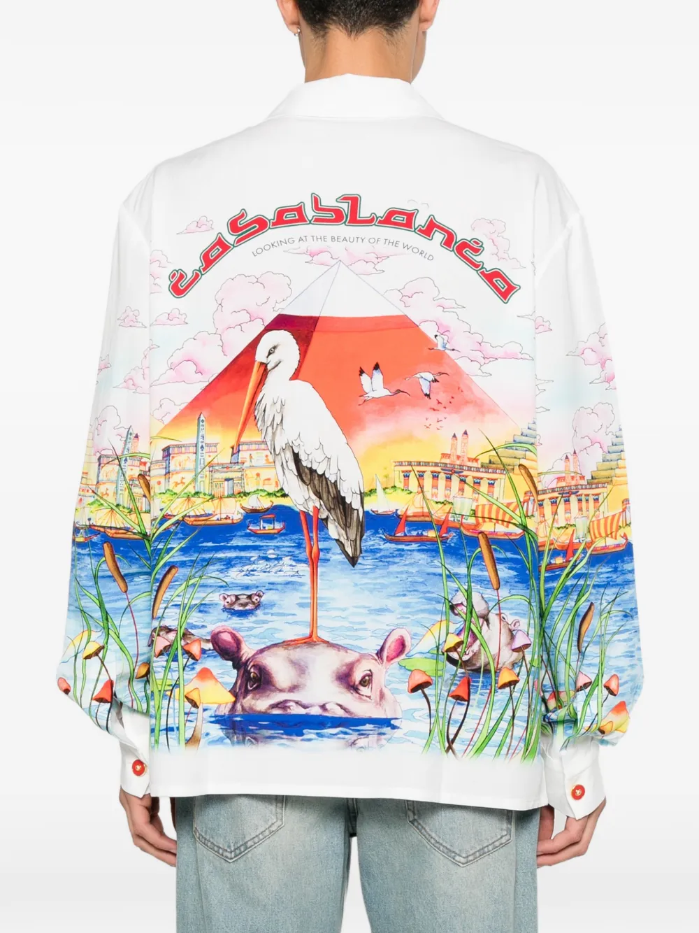 Casablanca Overhemd met print Wit
