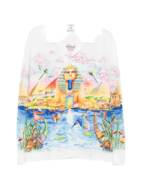 Casablanca graphic-print long-sleeve shirt