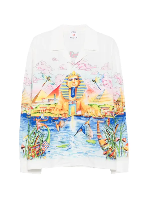 Casablanca graphic-print long-sleeve shirt