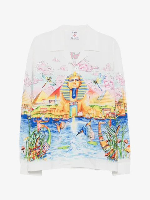 Casablanca graphic-print long-sleeve shirt