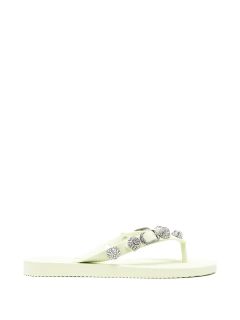 Balenciaga Cagole teenslippers verfraaid met kristallen en bandjes