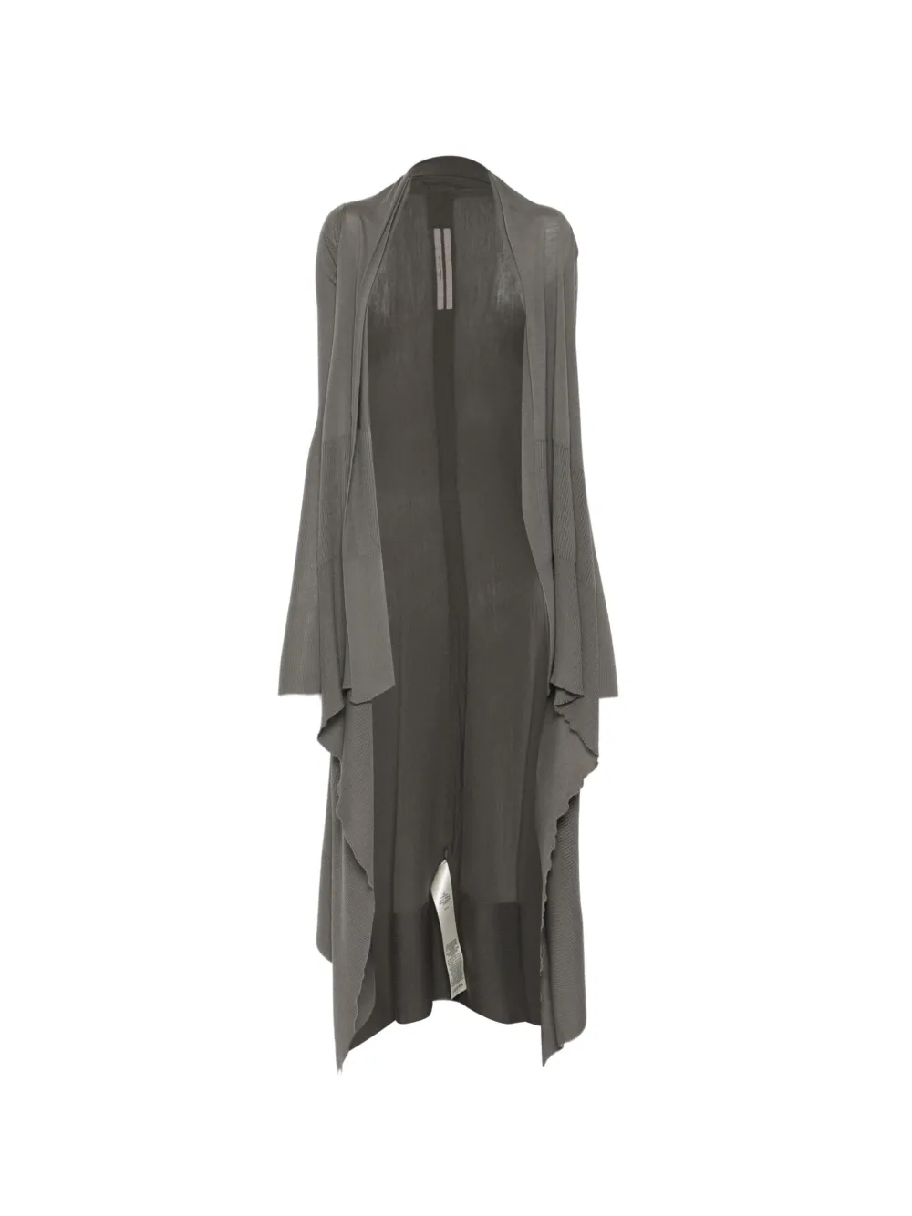 Rick Owens Asymmetrisch geribbeld vest Grijs