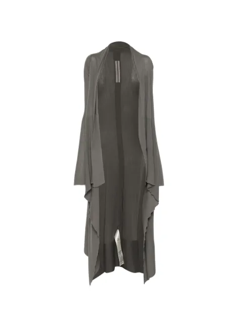 Rick Owens ribbed asymmetric coat