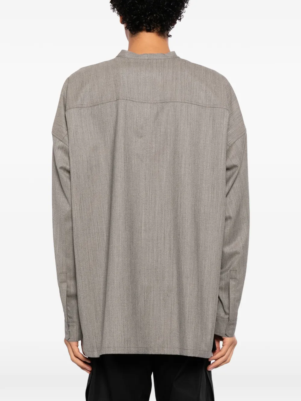 Rick Owens Kraagloos overhemd Grijs