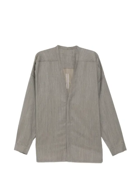Rick Owens collarless long-sleeve shirt