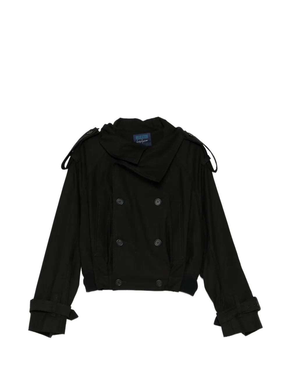 Yohji Yamamoto double-breasted cropped jacket - Nero