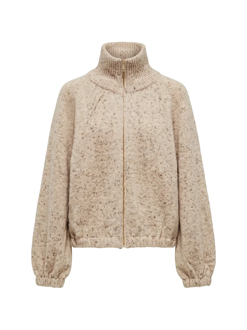 Fabiana Filippi flecked-pattern zip-up sweatshirt - Tons neutres Fabiana Filippi flecked-pattern zip-up sweatshirt - Tons neutres