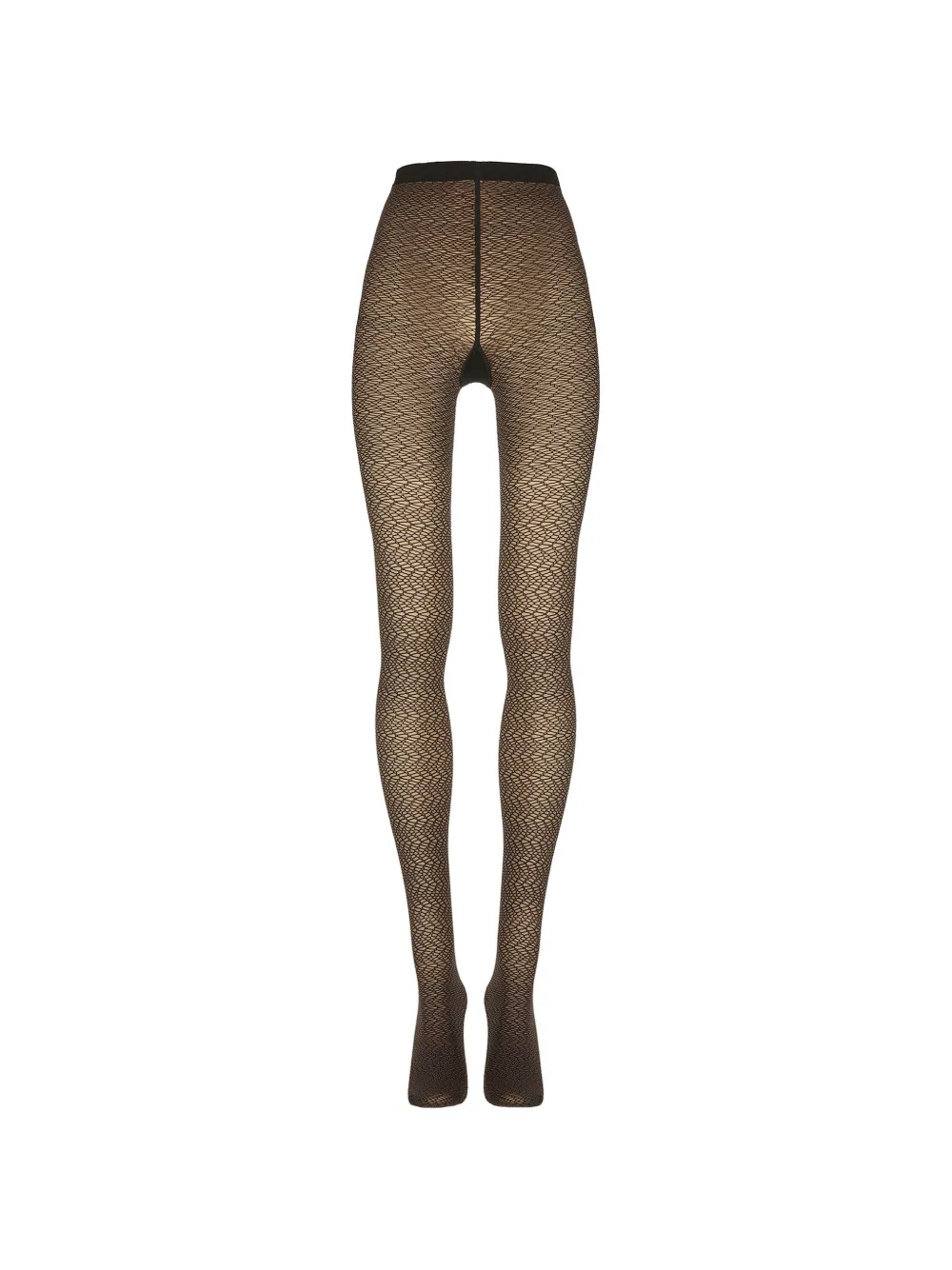 Wolford Wave Geometric-pattern Tights In Black