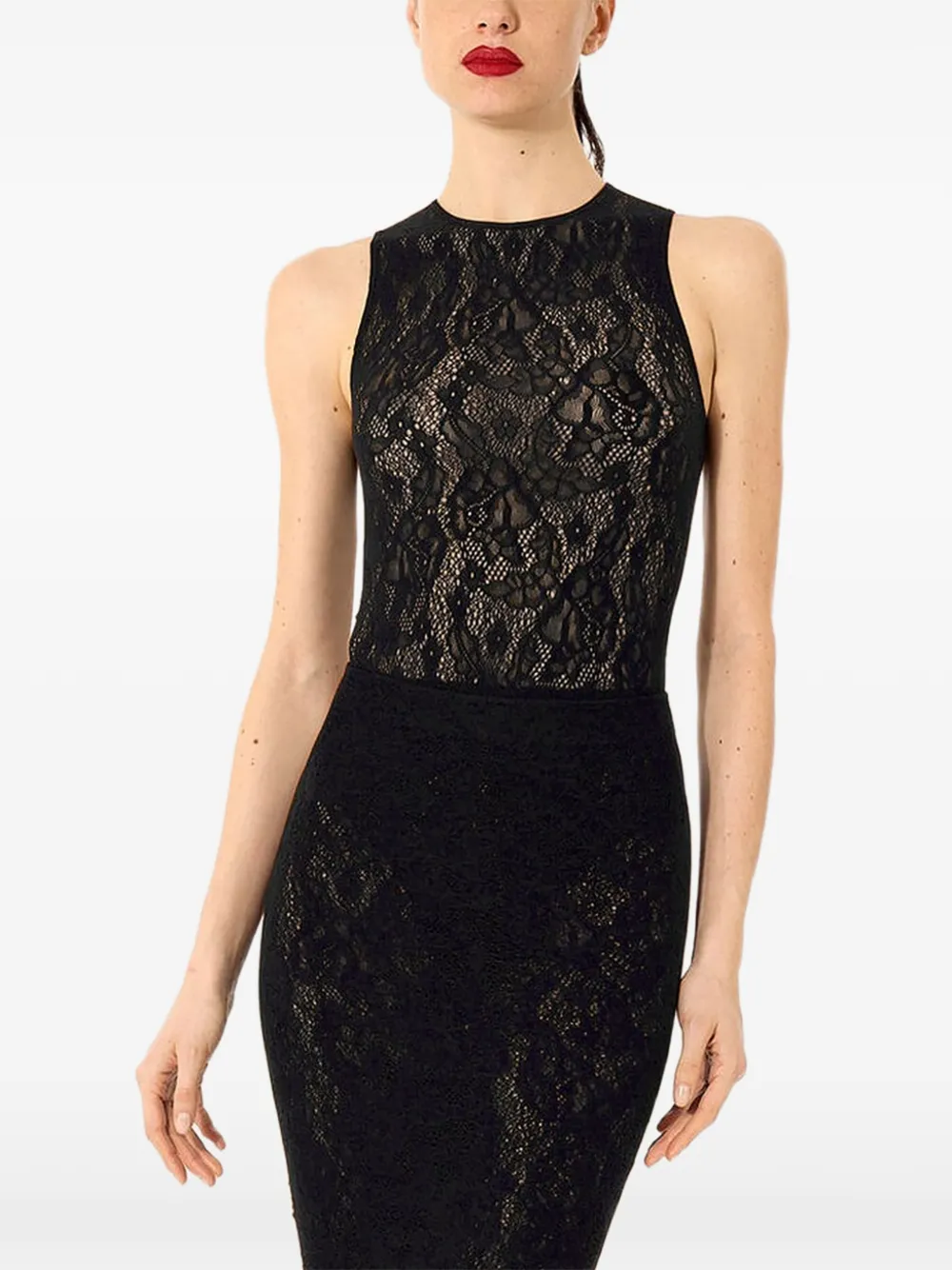 Wolford Infinite Rose floral-pattern bodysuit - Schwarz