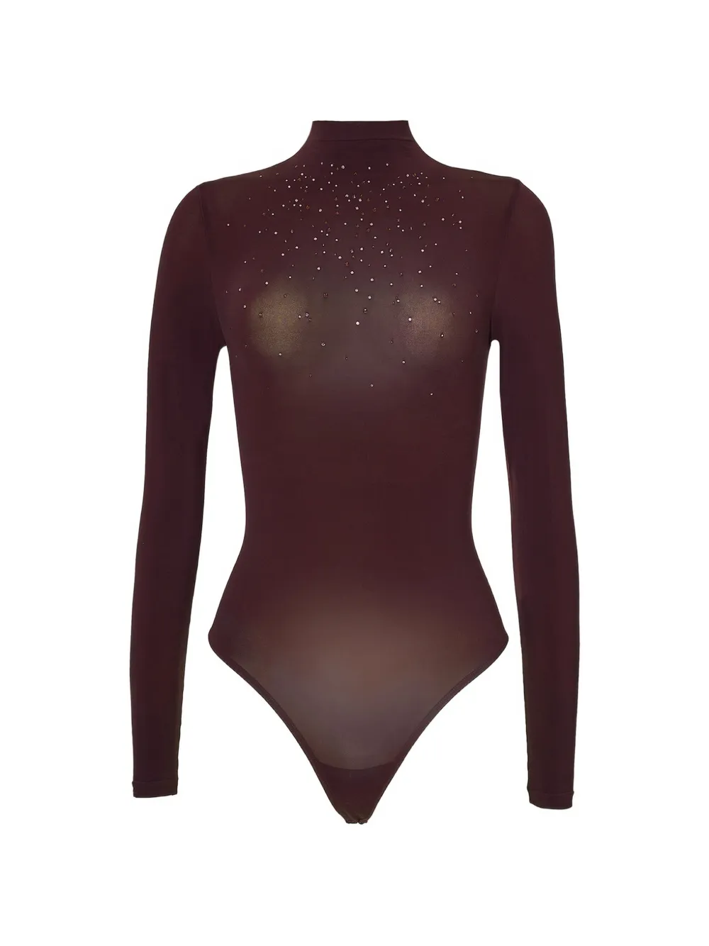 Wolford Naadloze body verfraaid met kristallen Bruin
