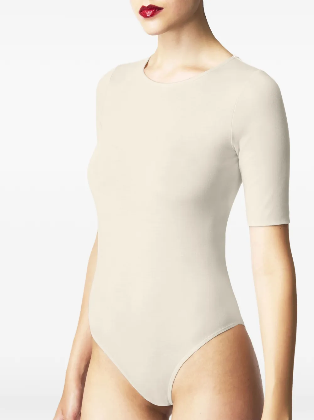 Wolford Bahamas body met korte mouwen Beige