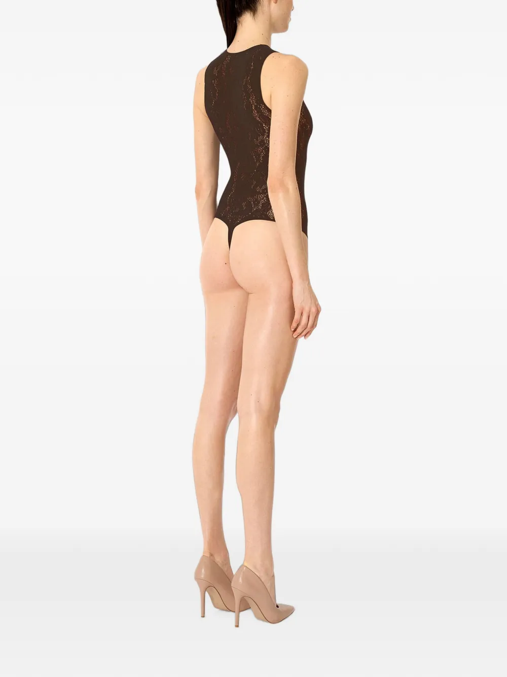 Wolford Infinite Rose body met bloemenpatroon Bruin