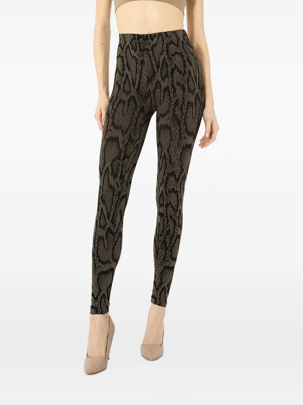 Wolford Legging met dierenprint Groen
