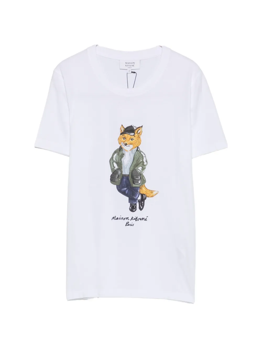 Maison Kitsuné Weekend Fox printed T-shirt - Bianco