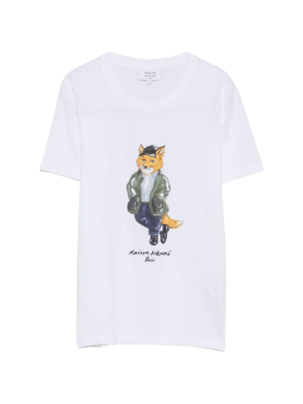 Maison Kitsuné Weekend Fox printed T-shirt - Bianco