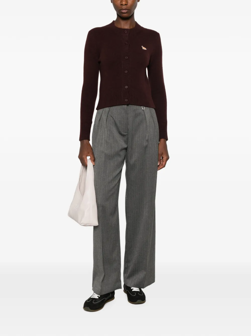 Maison Kitsuné Vest met logopatch Paars