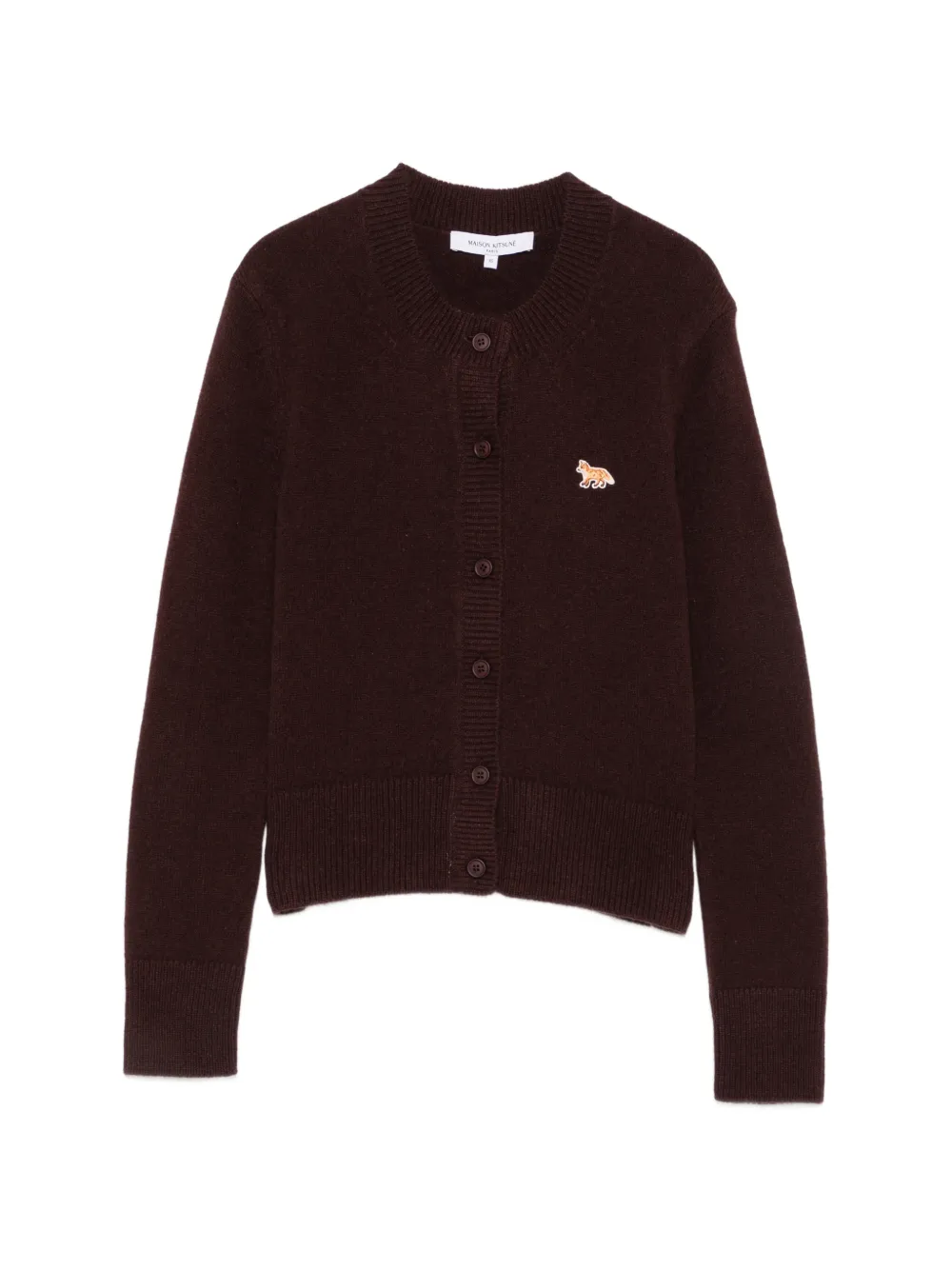 Maison Kitsuné logo-patch cardigan - Violett