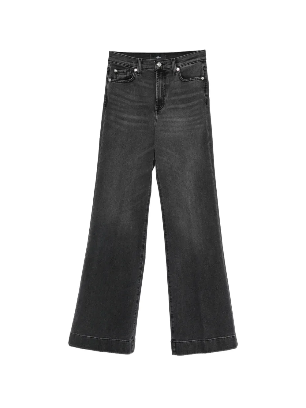 7 For All Mankind Modern Dojo faded-effect wide-leg jeans - Nero