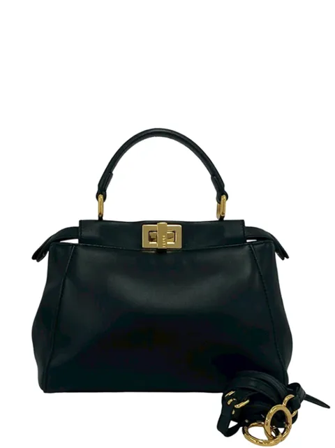 Fendi Pre-Owned 2000-2026 미니 레더 아이코닉 피카부 사첼 백
