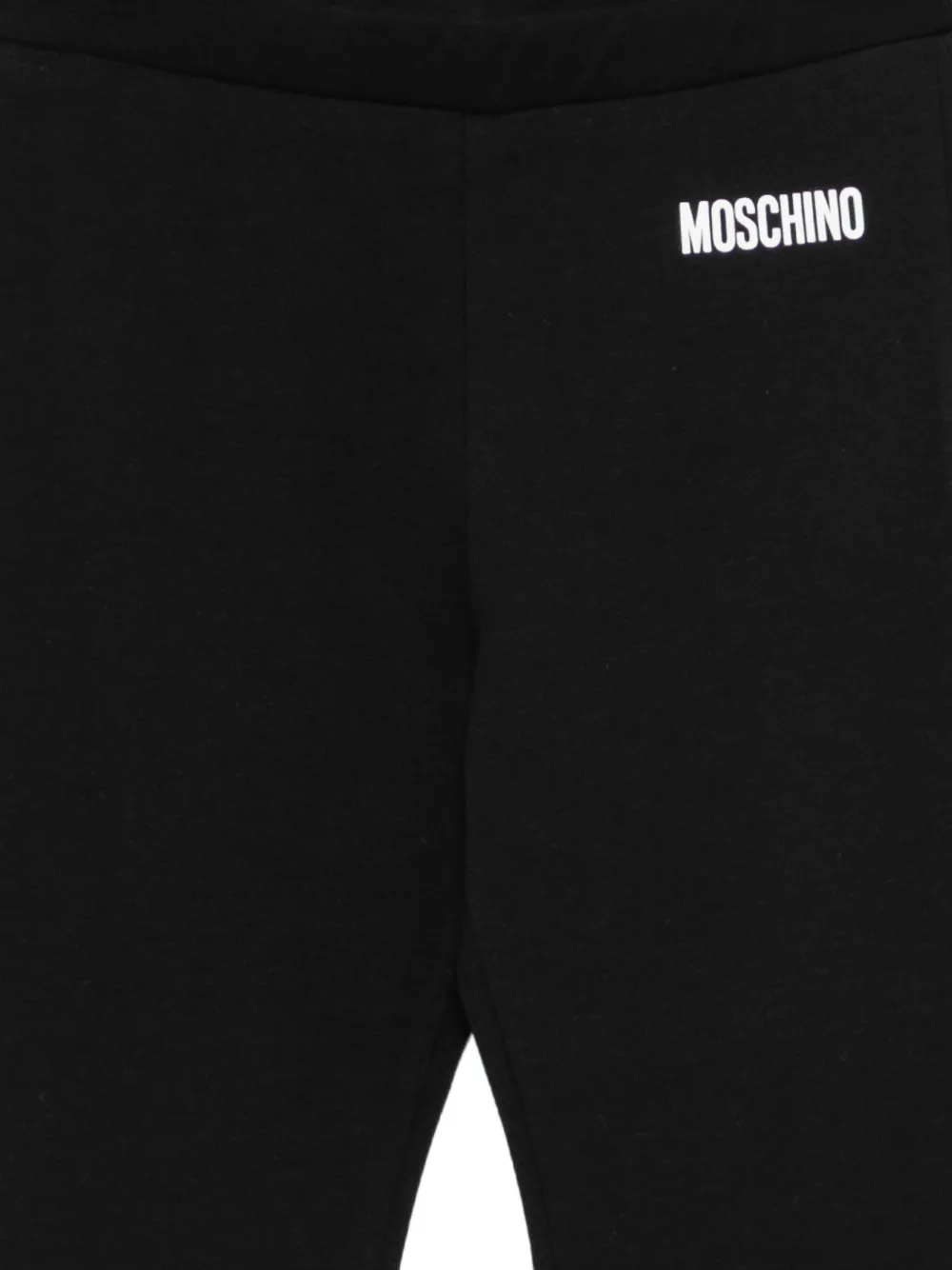 Moschino Kids Broek met logoprint Zwart