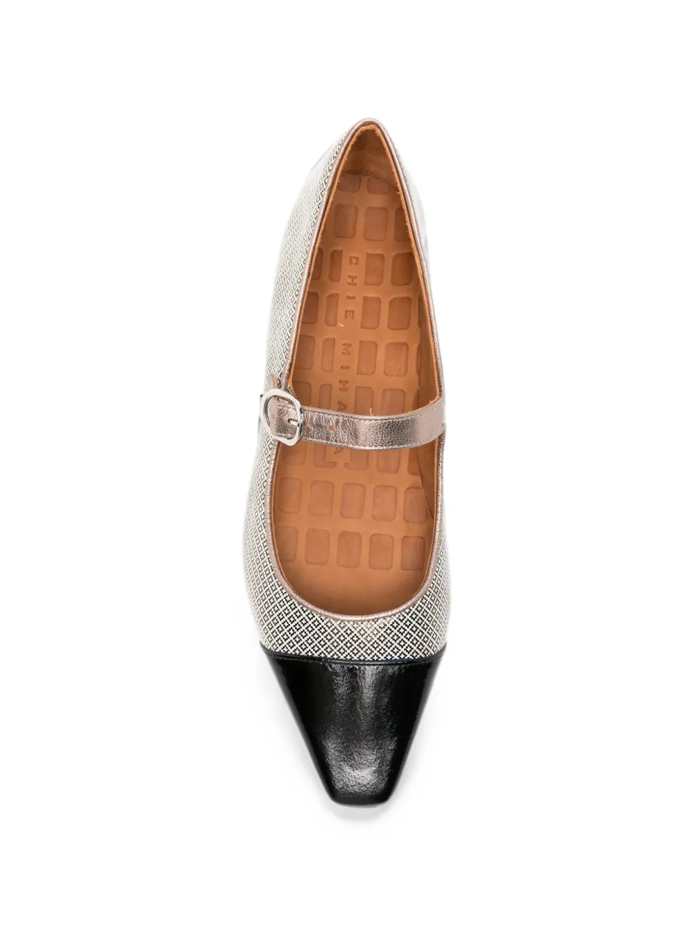Chie Mihara Gallet buckle-fastening cap-toe ballet flats Beige