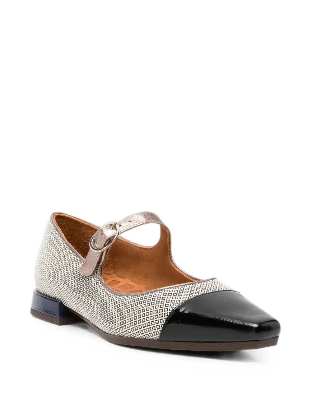 Chie Mihara Gallet buckle-fastening cap-toe ballet flats Beige