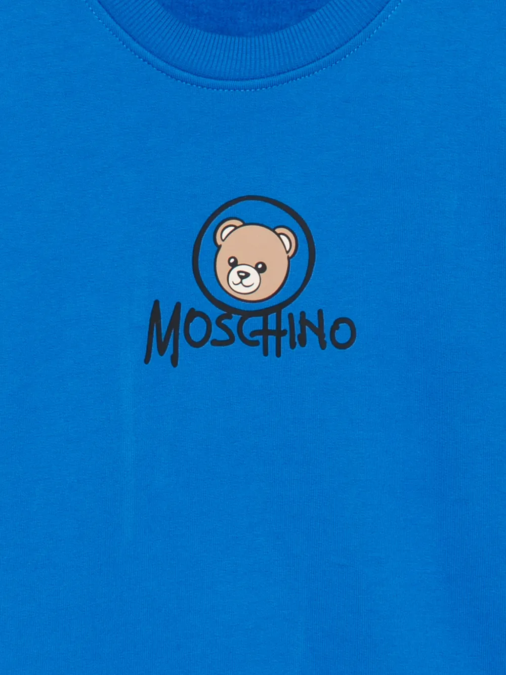 Moschino Kids Sweater met logoprint Blauw