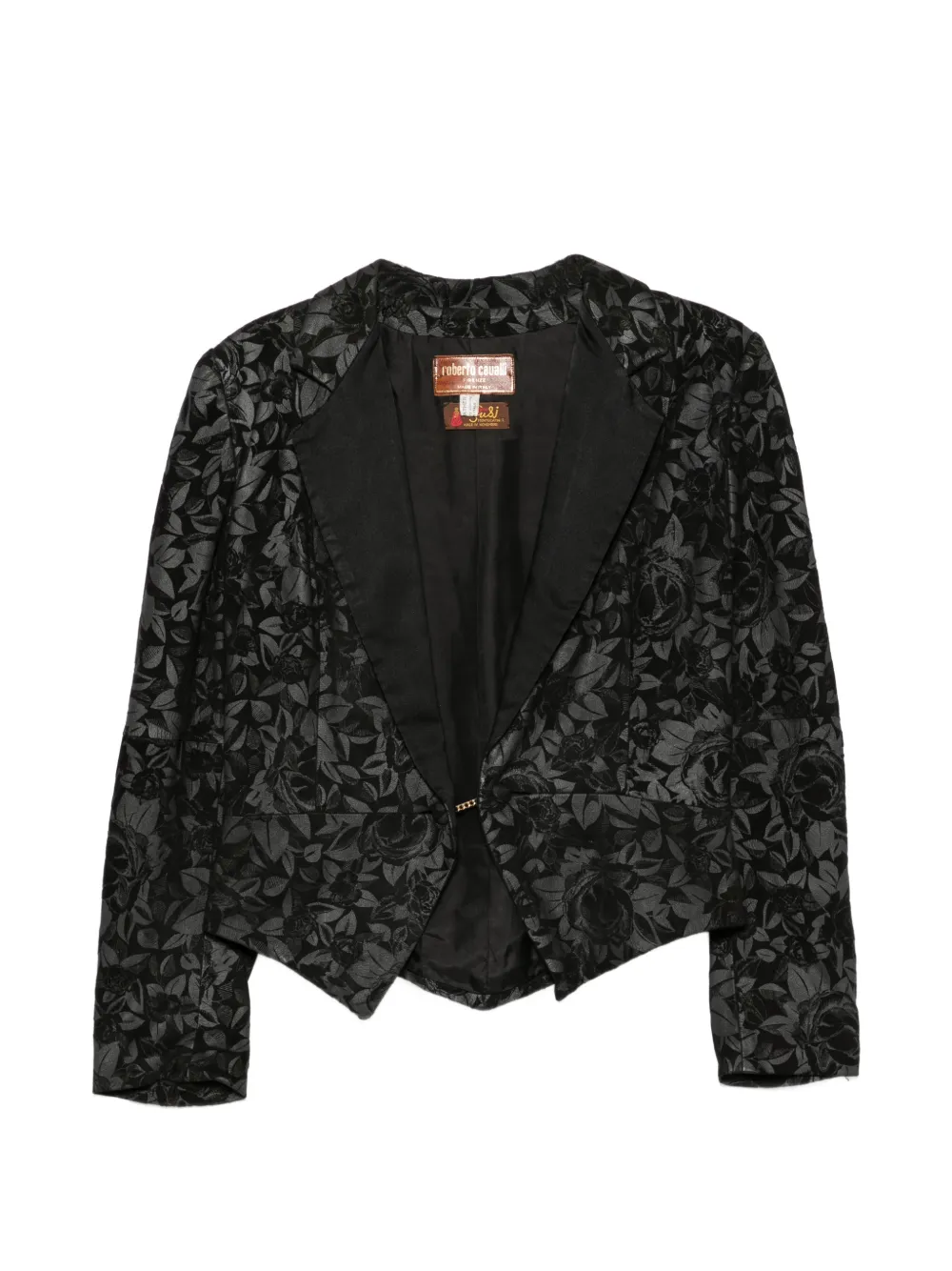 Roberto Cavalli Vintage 1970s floral-print jacket - Black