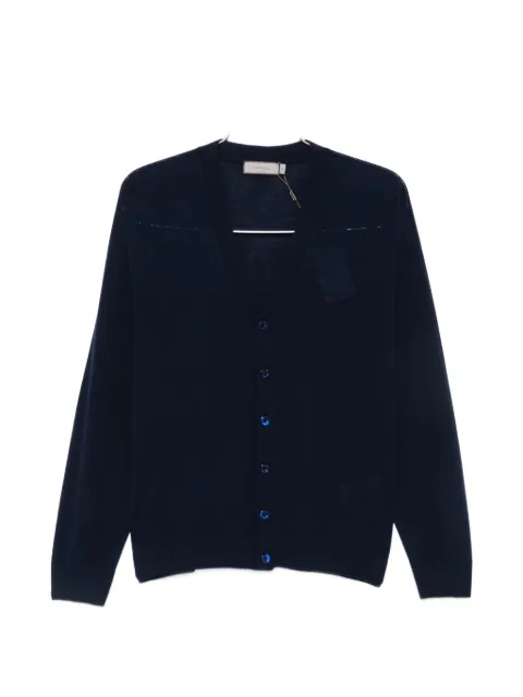 Canali button-fastening V-neck cardigan