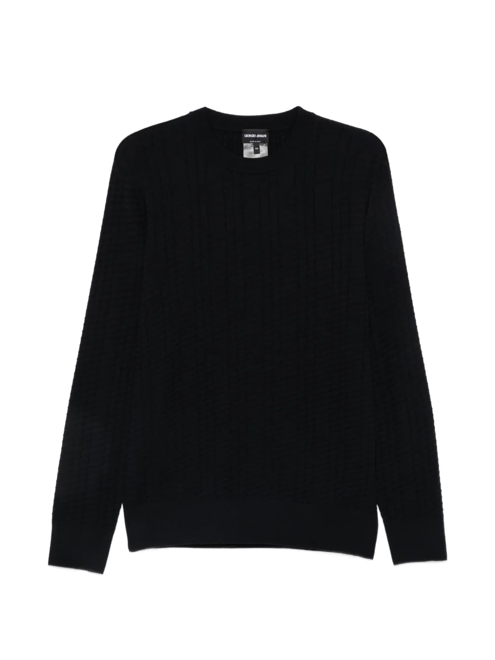 Giorgio Armani waffle-knit sweater - Blu