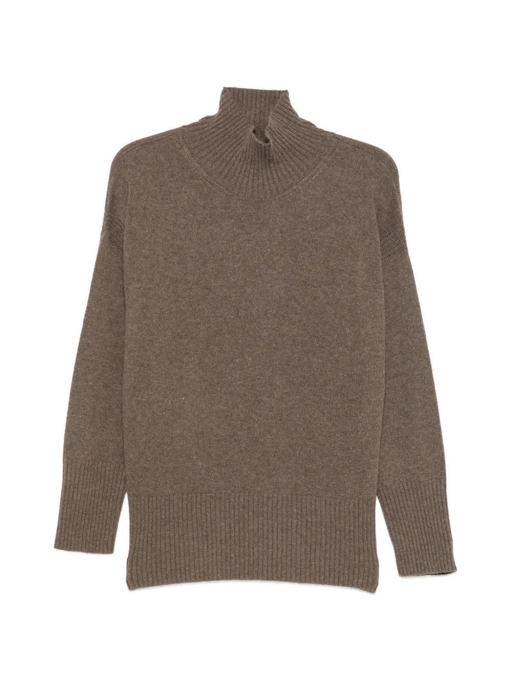 Roberto Collina ribbed-trim high-neck sweater - Braun