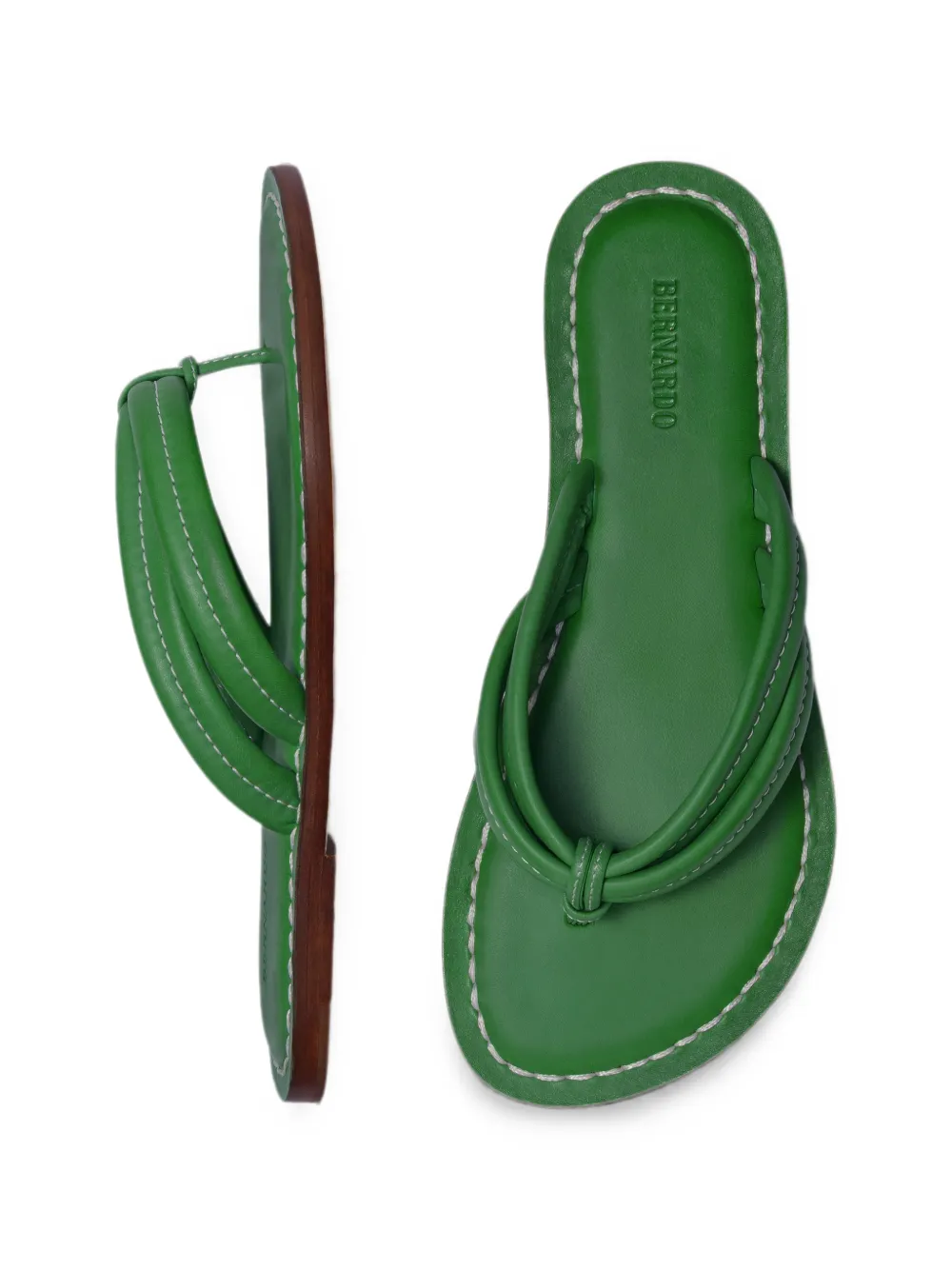 Bernardo Miami padded thong sandals Groen