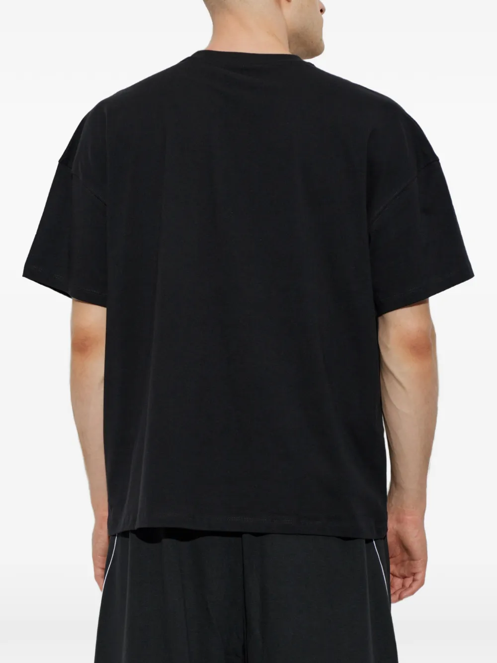 New Balance logo-print T-shirt Zwart