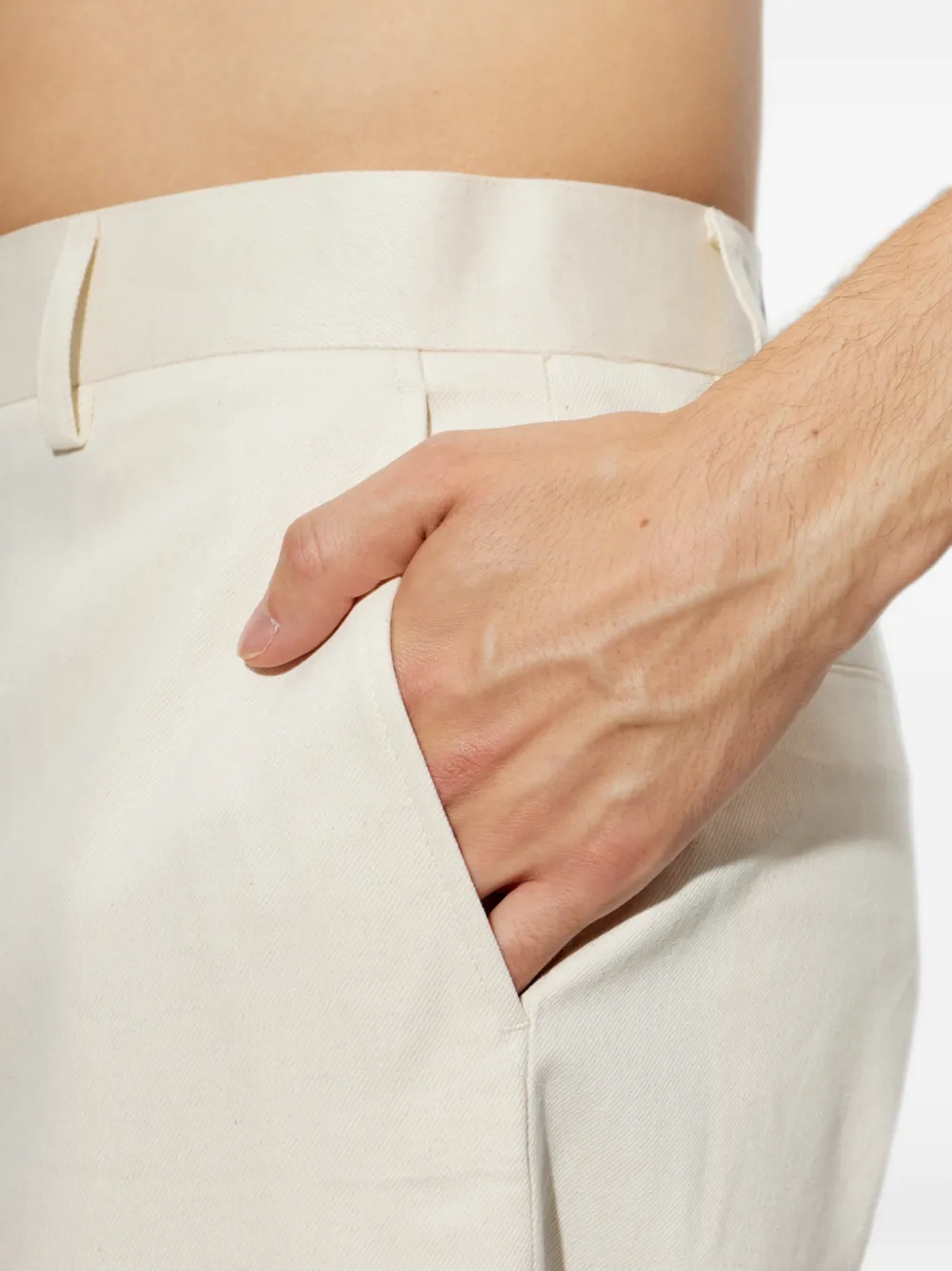 Palm Angels Straight broek met studs Beige