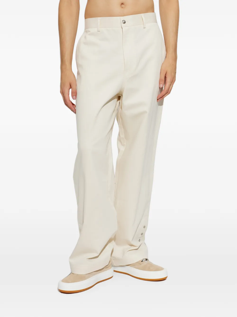 Palm Angels Straight broek met studs Beige