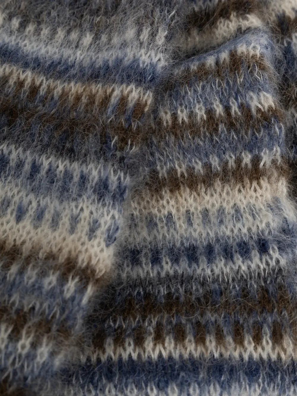 MARANT Mouna fair isle gebreide sjaal Blauw