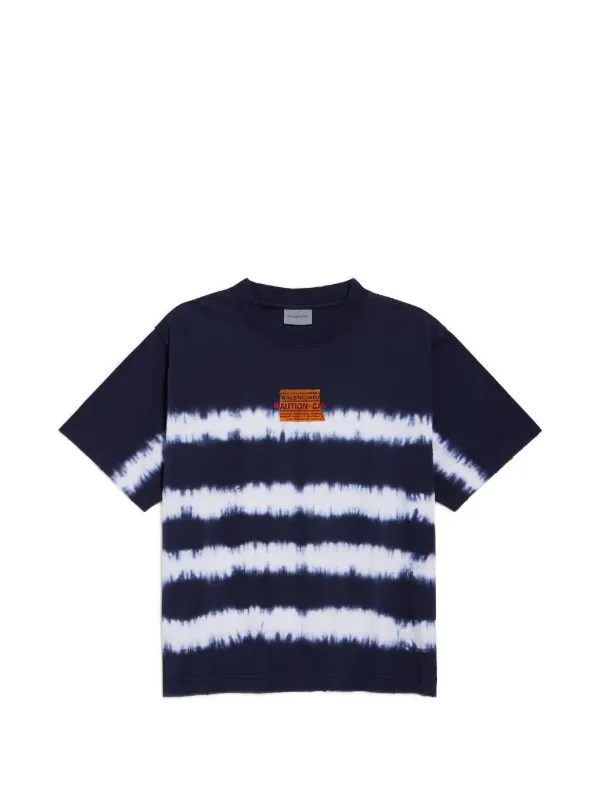Balenciaga Taped and Dyed Medium Fit T-shirt in Black