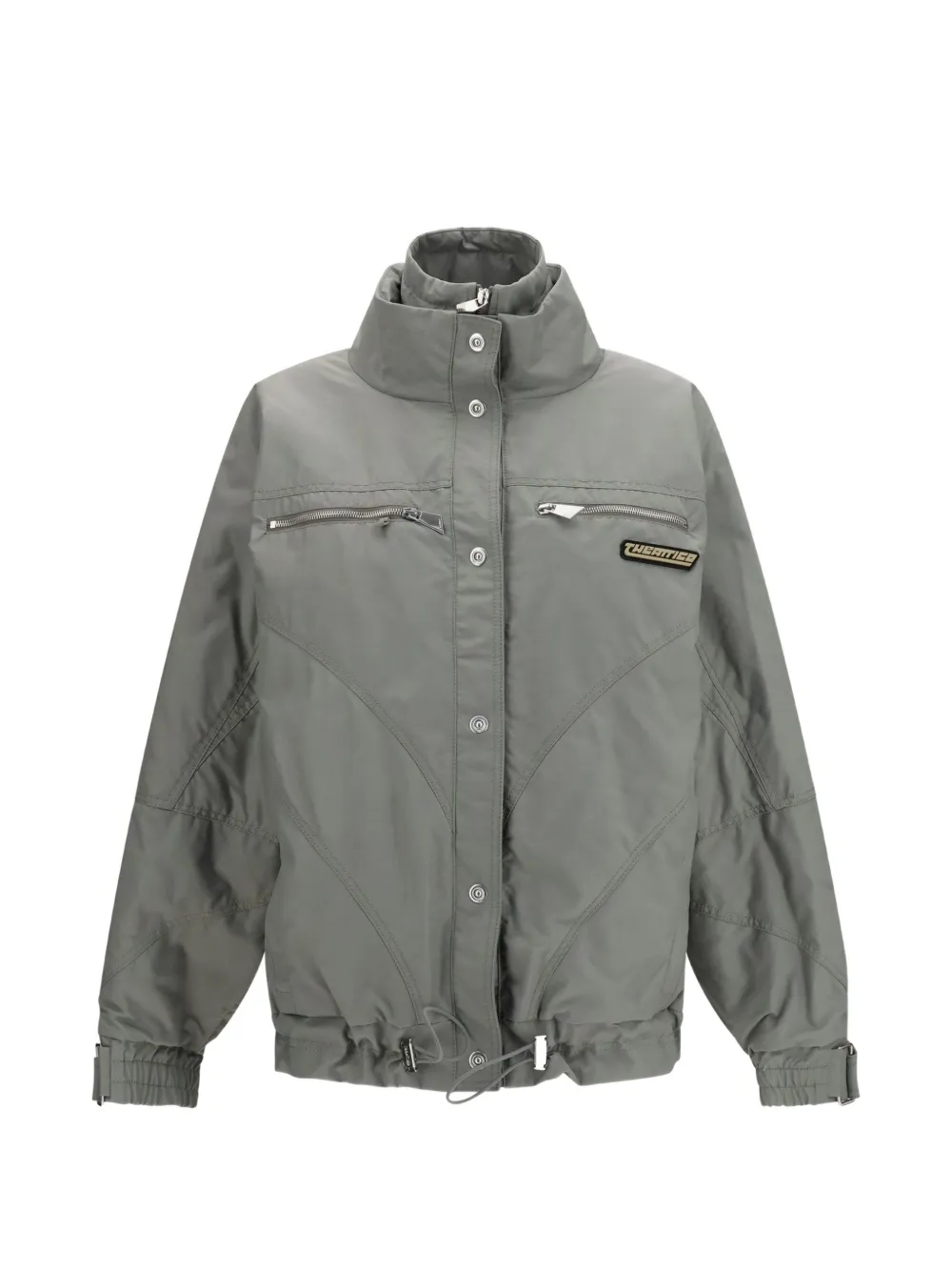The Attico high-neck zipped bomber jacket - Verde