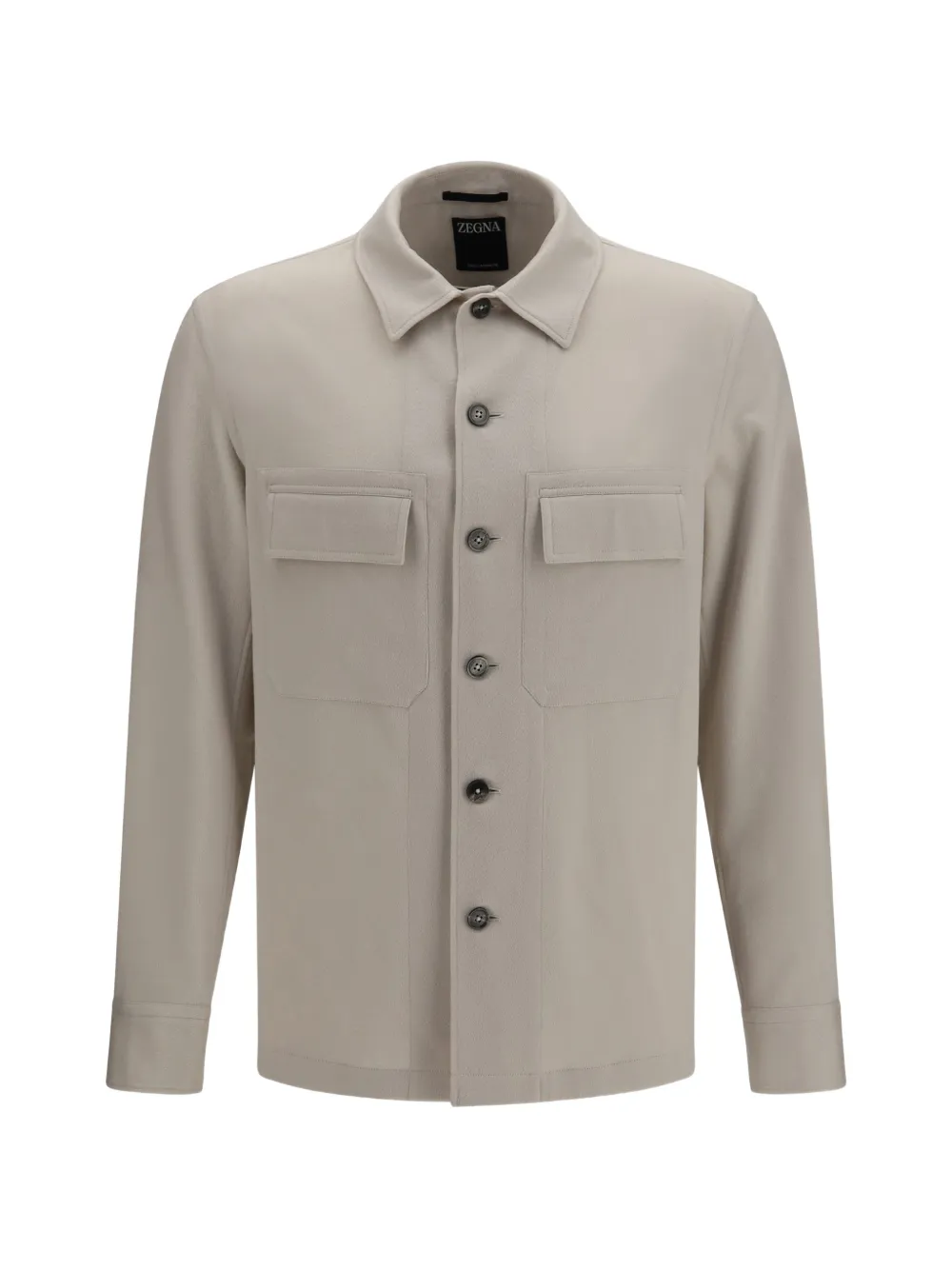 Zegna button-up cashmere overshirt - Toni neutri
