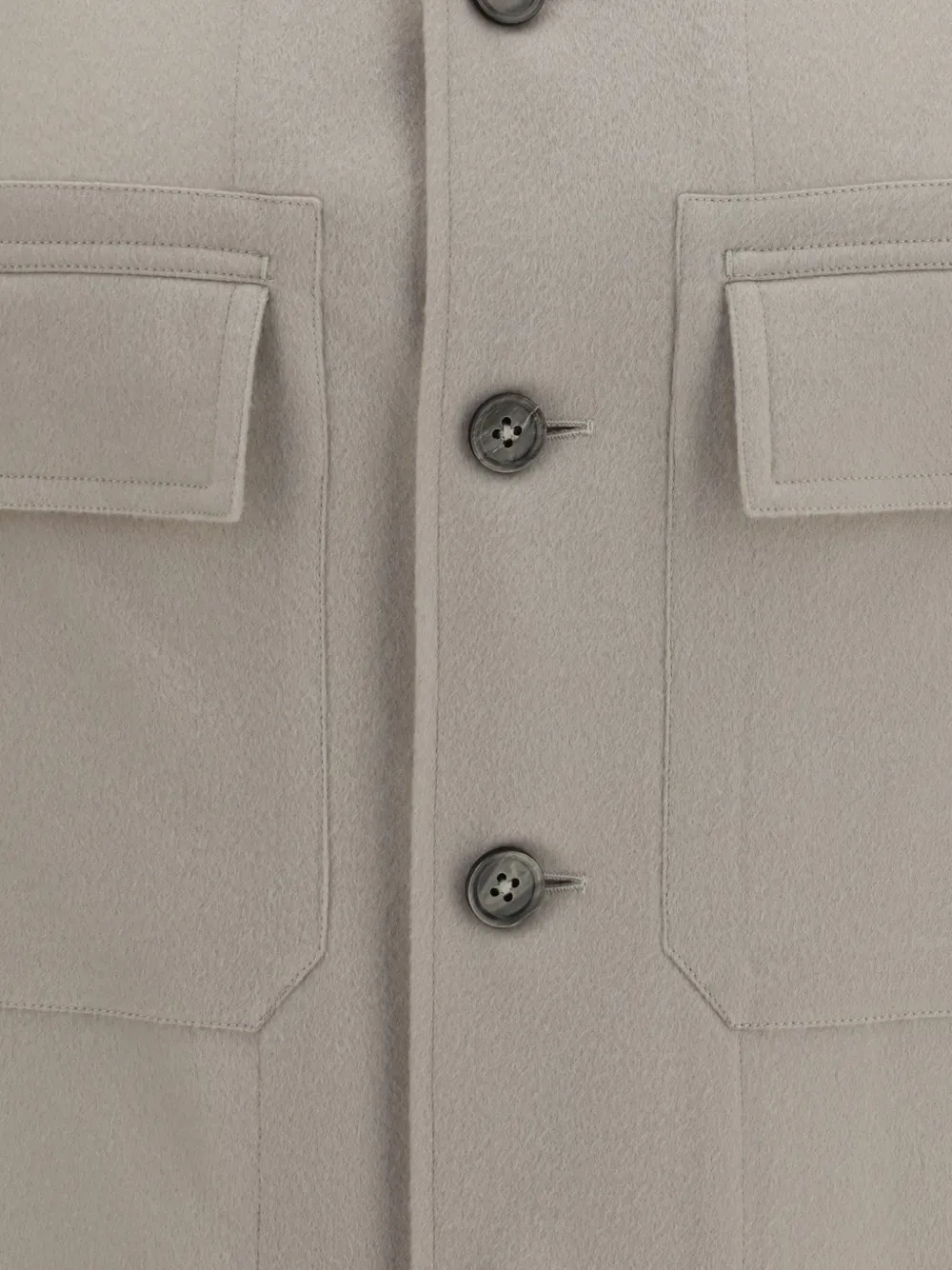 Zegna Button-up kasjmier shirtjack Beige