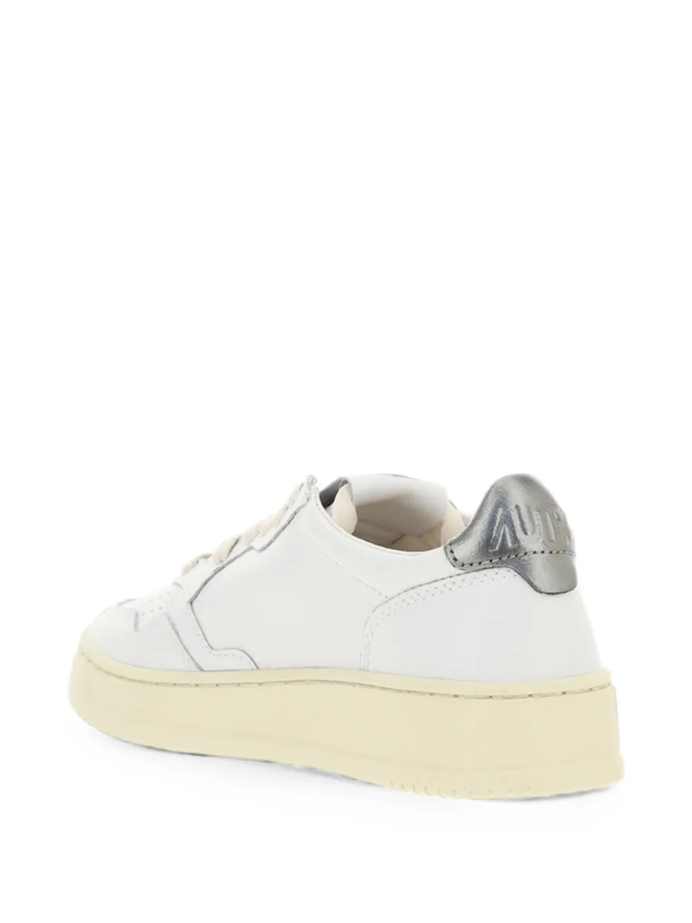 Autry Medalist low sneakers in white and silver leather Wit