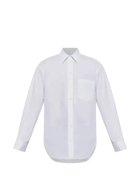 Balenciaga embroidered-logo chest-pocket shirt