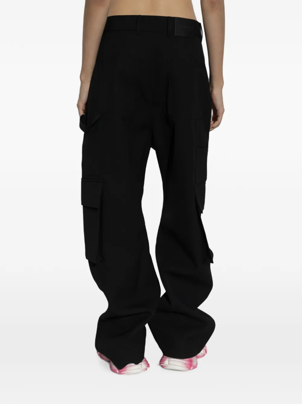 Balenciaga Wollen cargo broek Zwart