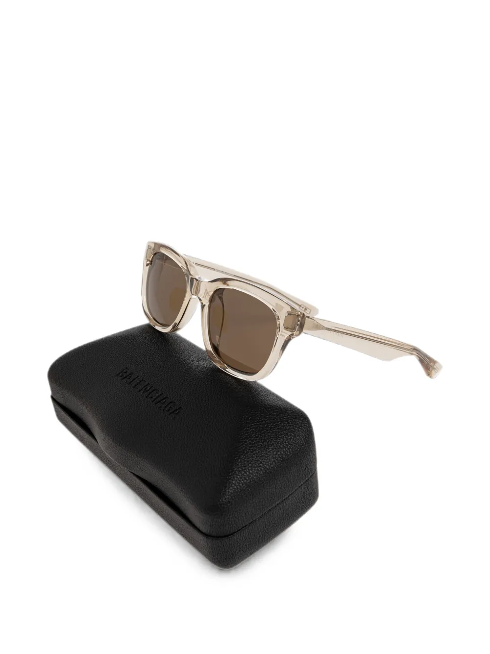 Balenciaga Eyewear Zonnebril met vierkant montuur Beige