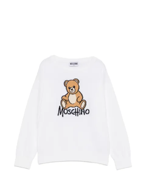 Moschino Kids Teddy Bear intarsia-knit sweatshirt