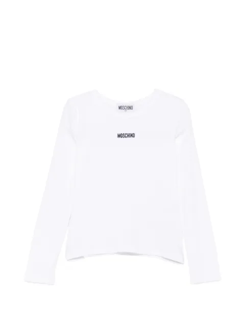 Moschino Kids logo-print ribbed T-shirt