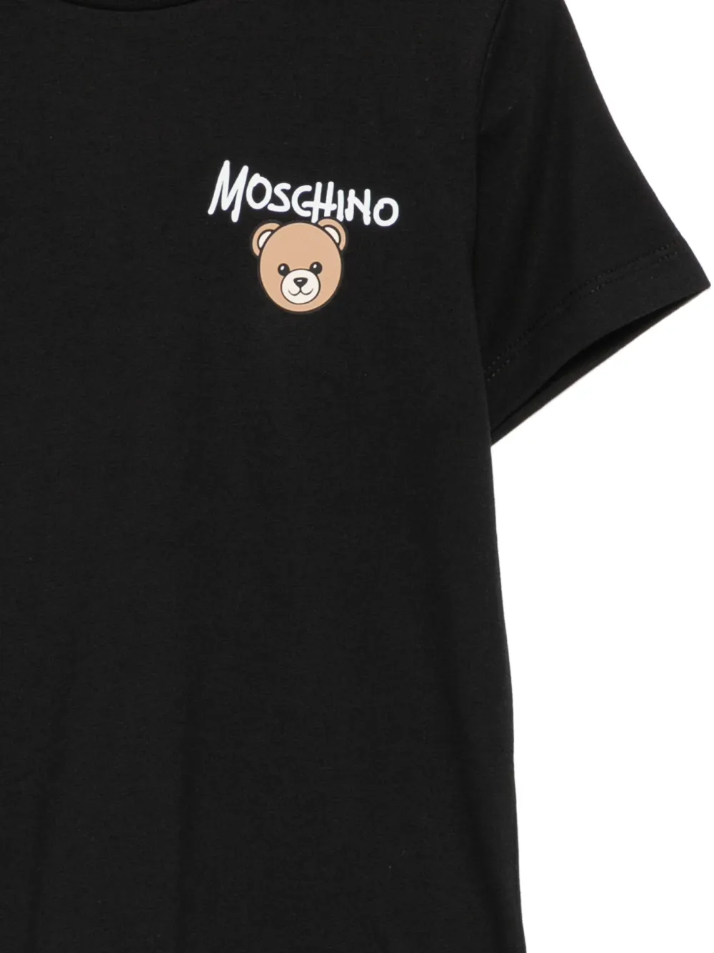 Moschino Kids T-shirt met logoprint Zwart